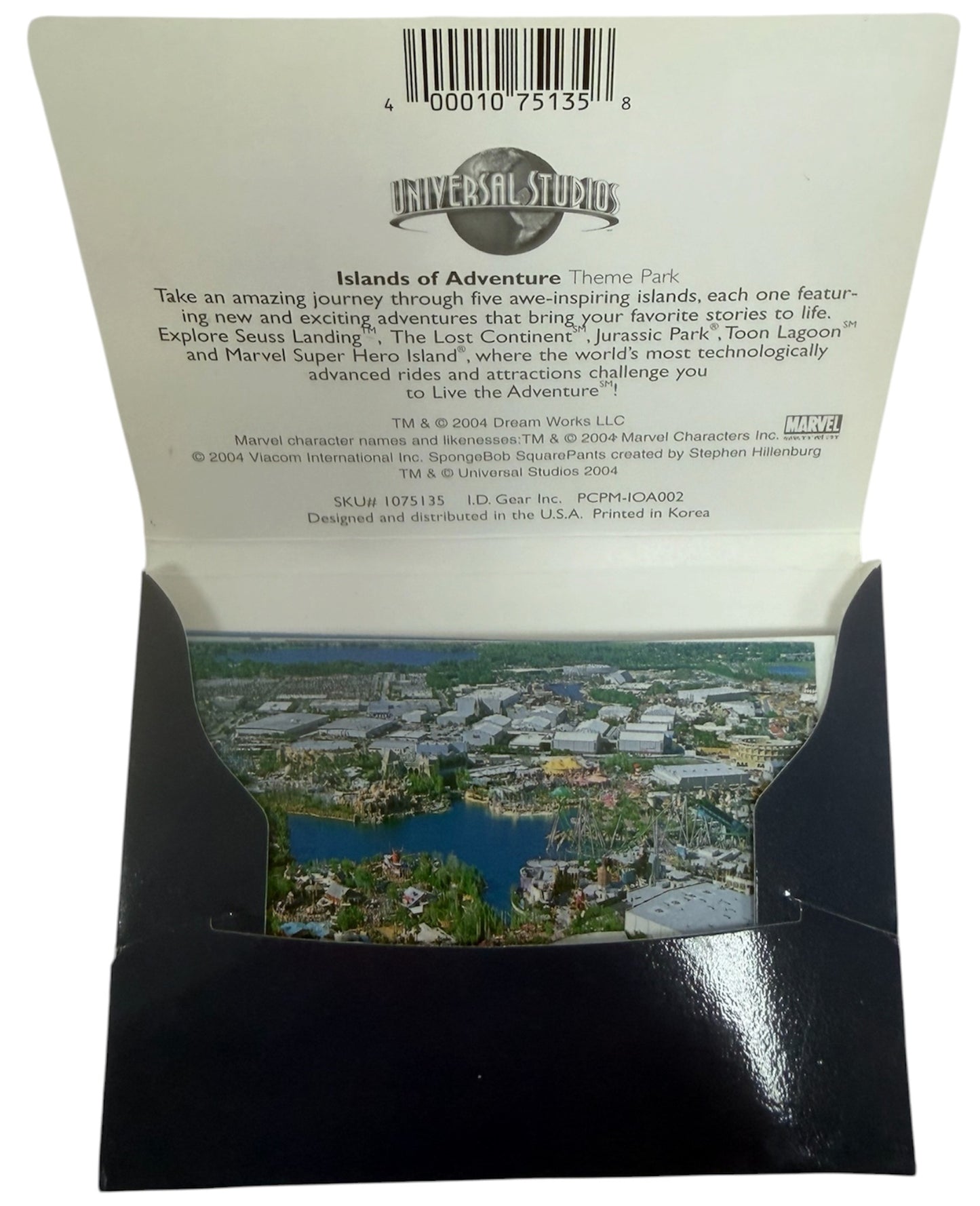 Vintage 2004 Universal Studios Islands Of Adventure Theme Park - Set Of 12 Mini Collector Cards - Mint In Pack