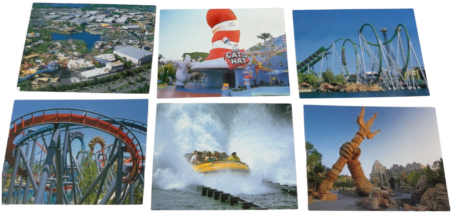Vintage 2004 Universal Studios Islands Of Adventure Theme Park - Set Of 12 Mini Collector Cards - Mint In Pack