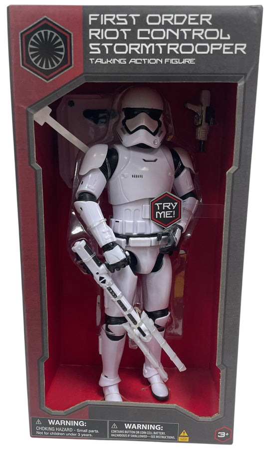 Disney Star Wars 2023 11" Electronic First Order Riot Control Stormtrooper Talking Action Figure With Motion Activated Lights &amp; Sounds - Factory Sealed