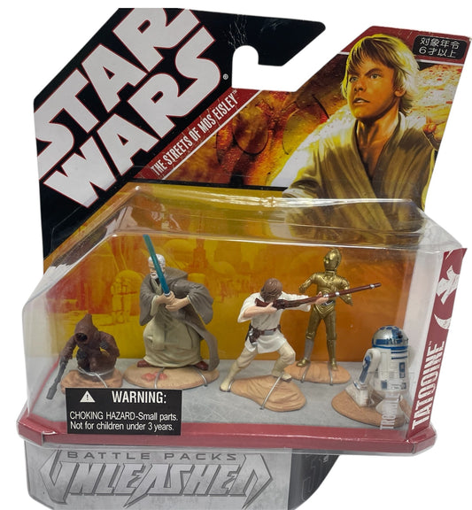 Vintage Star Wars 2007 The 30th Anniversary - Battle Packs Unleashed - Trouble On Tattooine - Action Figure 5 Pack - Brand New Factory Sealed Shop Stock Room Find
