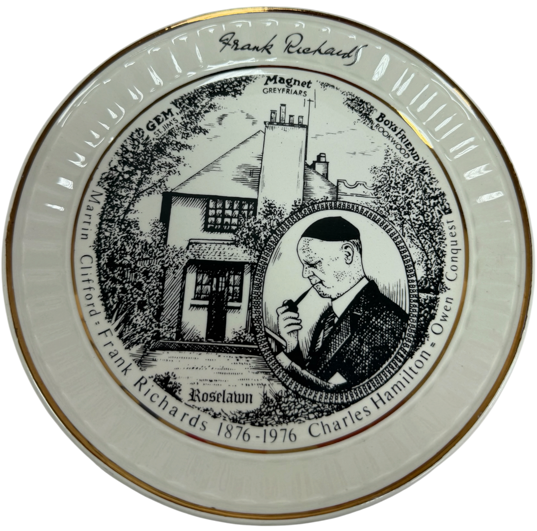 Vintage Frank Richards Centenary Commemorative Plate 1876-1976 Greyfriars EIT - Fantastic Condition