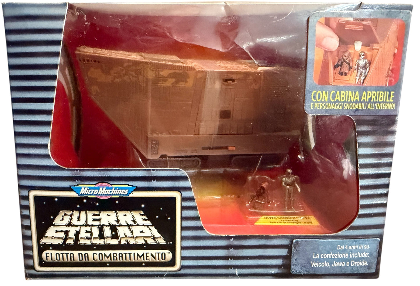 Vintage 1996 Star Wars Micro Machines Action Fleet Jawa Sandcrawler With Mini Jawa &amp; Scavenger Droid Action Figures - Shop Stock Room Find