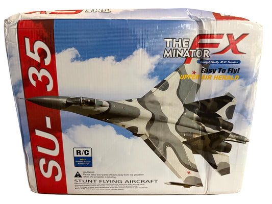 Vintage Airplane Easy Fly Remote Control FX-820 The Minator Su-35 Foam Stunt Flying Aircraft - Brand New Factory Sealed Shop Stock Room Find