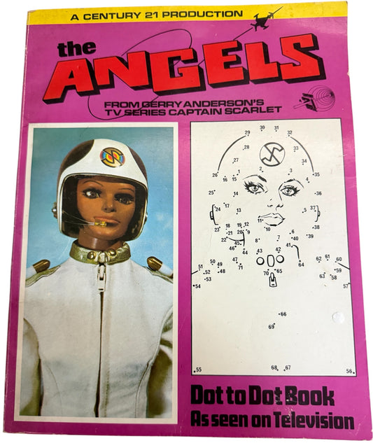 Vintage Gerry Andersons 1968 Ultra Rare The Angels Dot To Dot Story Book - As Seen In The Television Series Captain Scarlet - Century 21 Publishing -&nbsp; Fantastic Condition