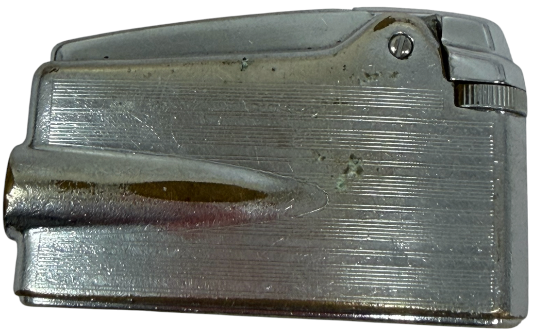 Vintage 1960'S Ronson Varaflame Butane Gas Lighter - Satin Chrome - Made In England - Great Spark - Good Condition