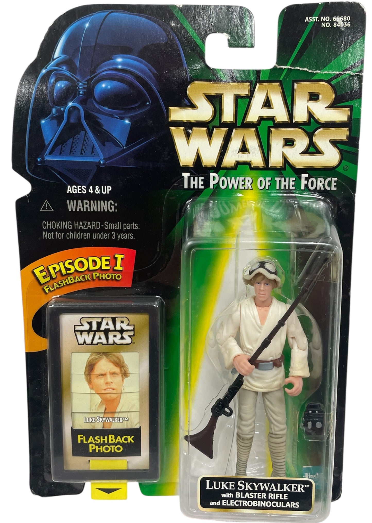 Vintage 1998 Star Wars The Power Of The Force Luke Skywalker In Farm Attire Action Figure With Flashback Photo - Ex Shop Stock