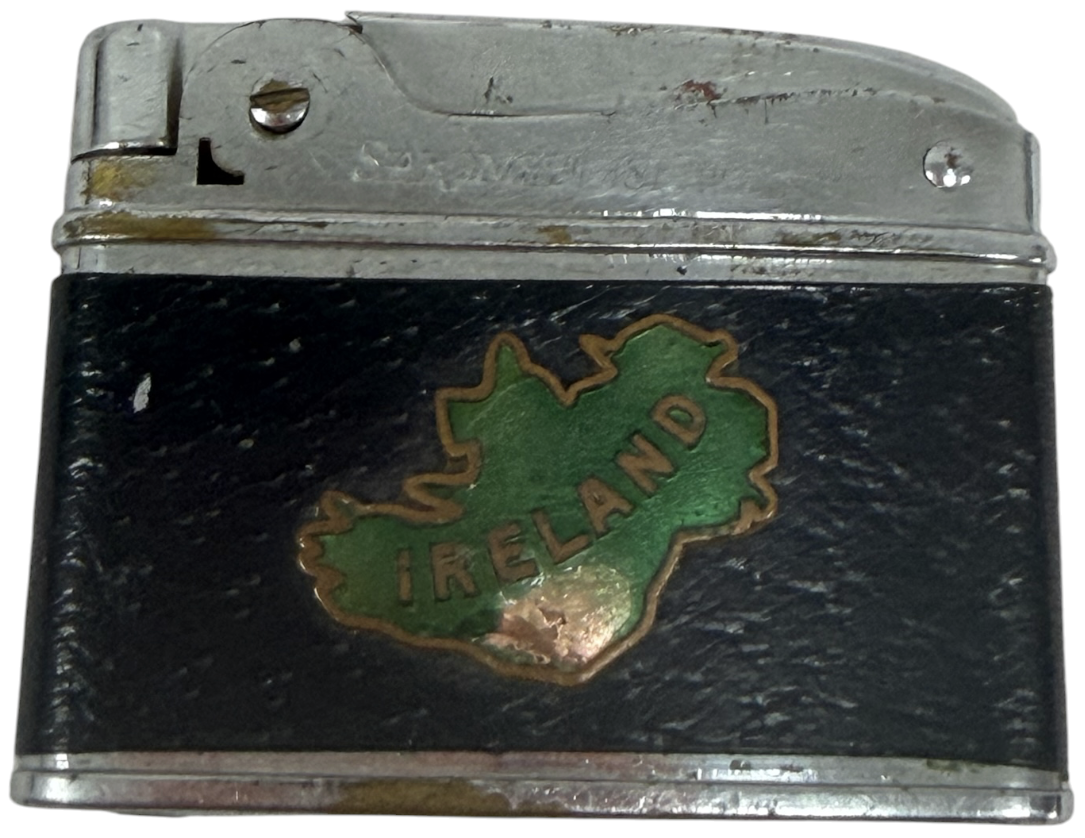 Vintage Sarome Automatic Lighter - Souvenir Ireland Map Design - 1950s/60s Japan - Good Condition