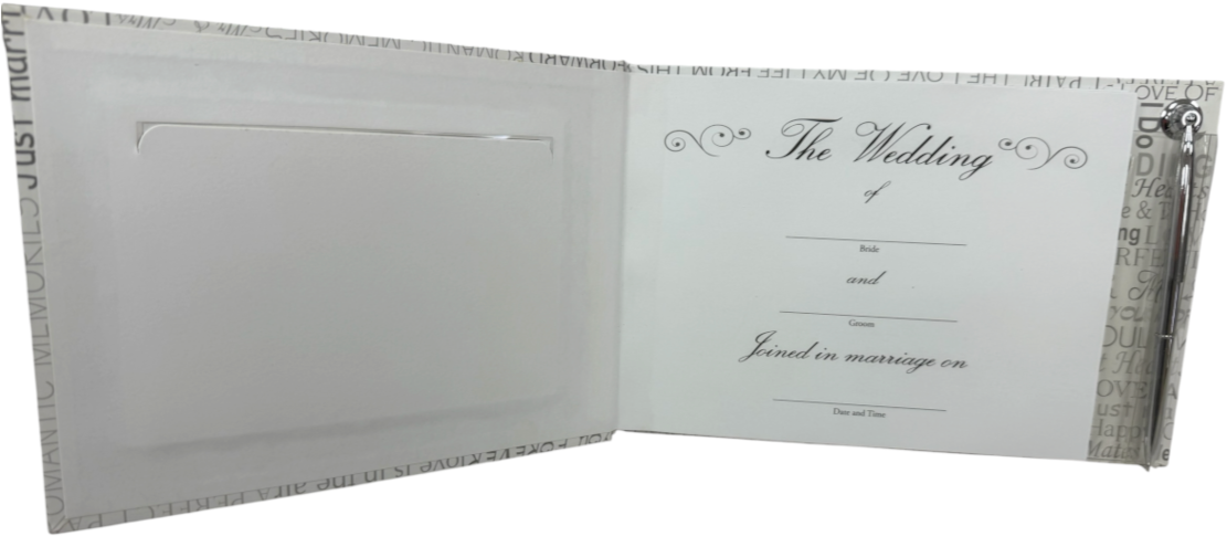 To Have & To Hold - Beautiful & Elegant Wedding Day Guest Book With Attached Pen - NEW