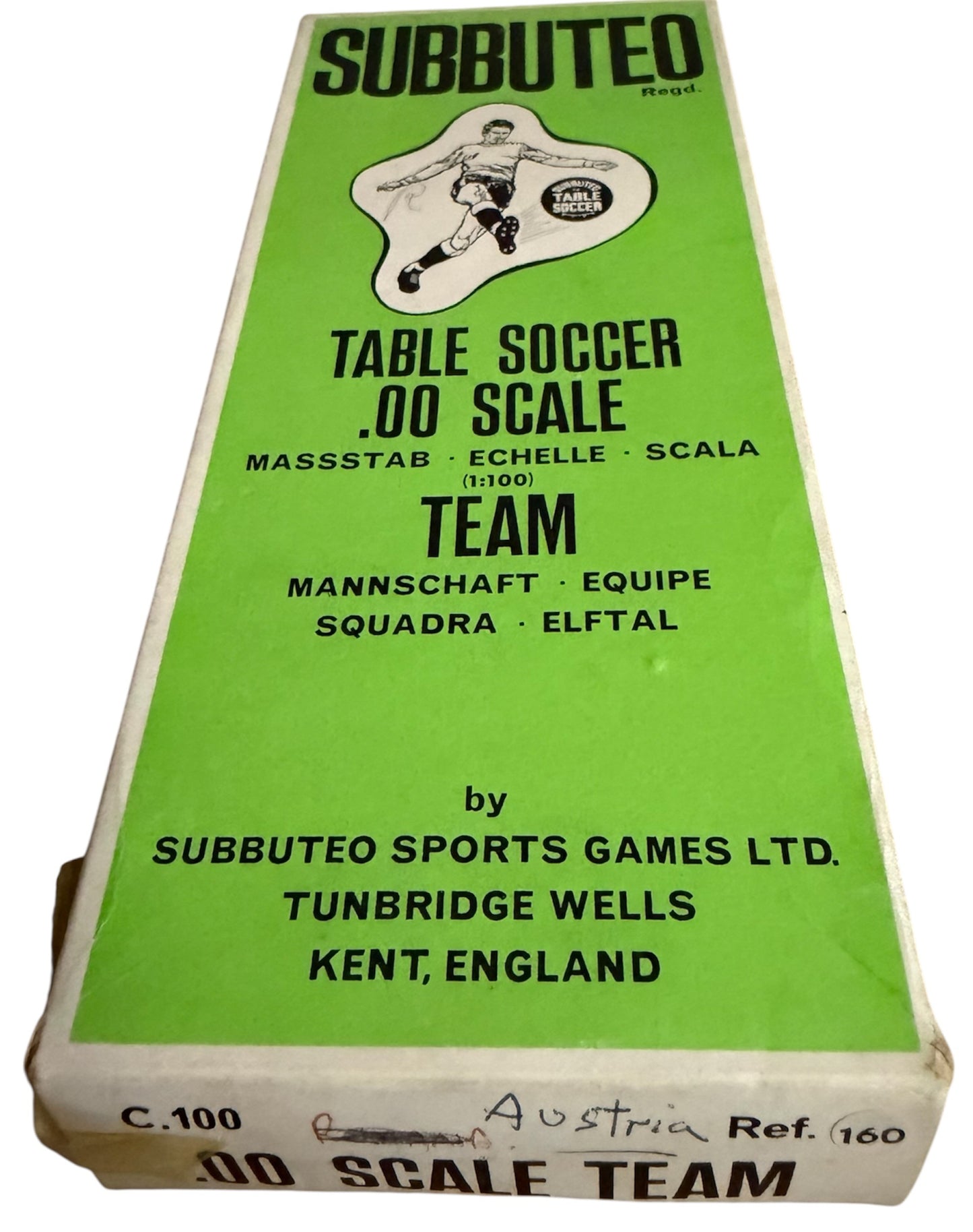 Vintage 1970's Subbuteo Table Soccer Football Game Heavy Weights No. 160 .00 Scale Edition In The Original Box