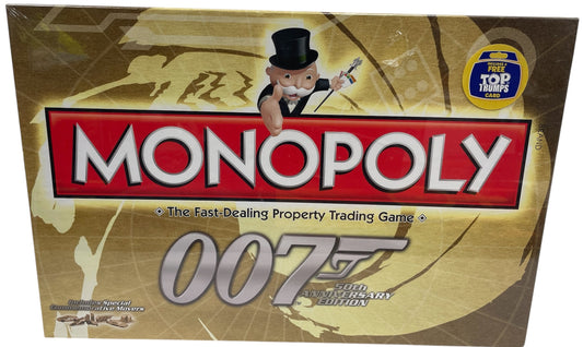 Vintage 2015 James Bond 007 50th Anniversary Collectors Edition Monopoly Property Trading Board Game - Brand New Factory Sealed Shop Stock Room Find