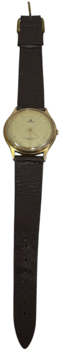 Vintage Lorus V515-7000 Mens Quartz Dress Watch Gold Tone Cream Dial 1988-1996 - Requires Replacement Battery