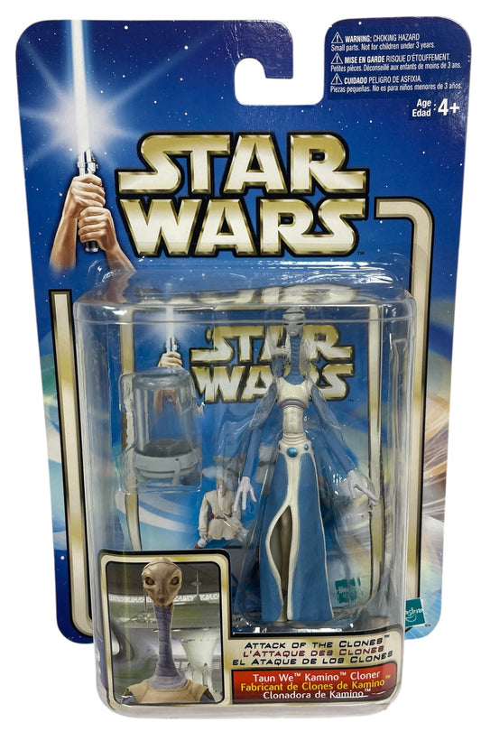 Vintage 2002 Star Wars The Attack Of The Clones Taun We Kamino Cloner Action Figure With Clone Chamber - Brand New Factory Sealed Shop Stock Room Find