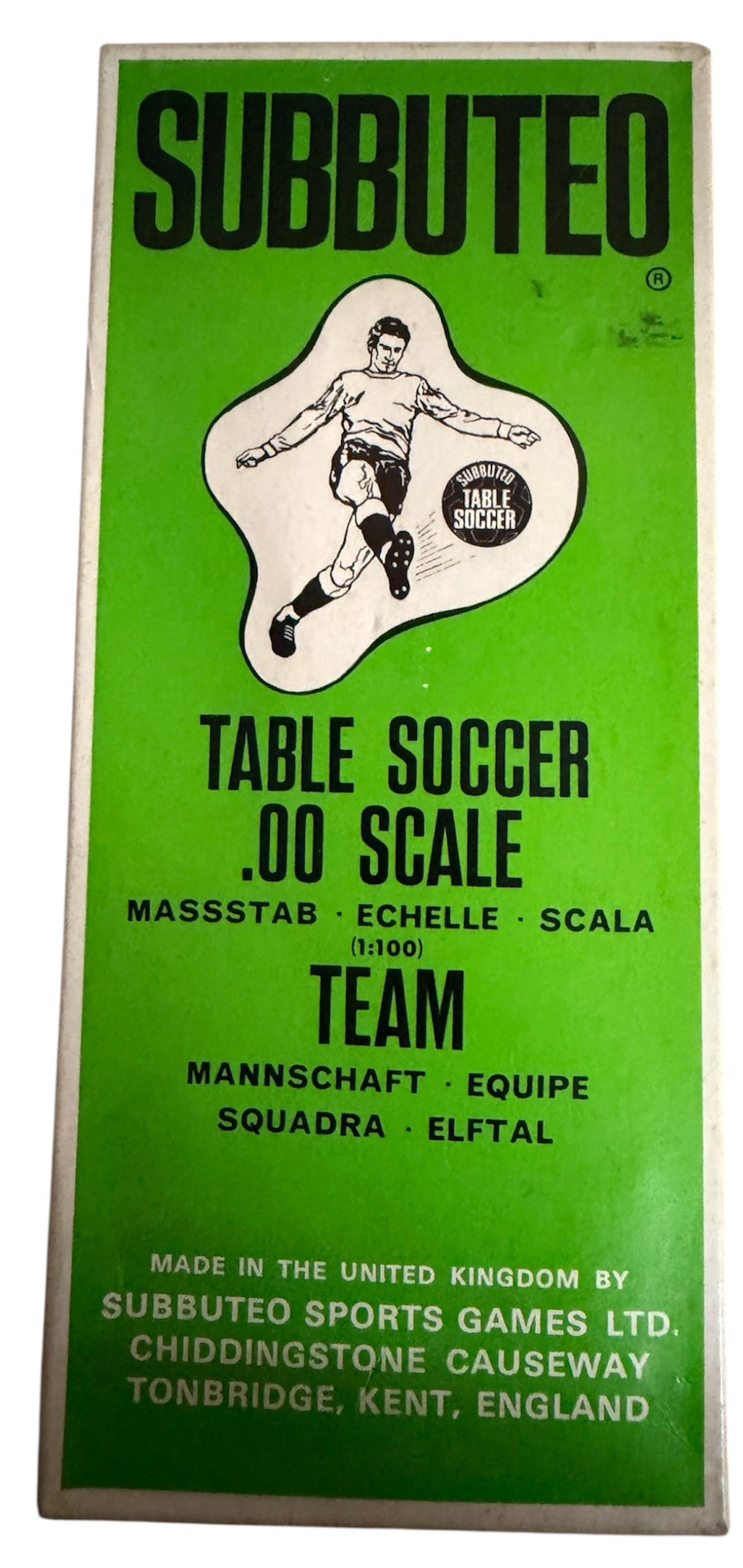 Vintage Rare 1978 Subbuteo Table Soccer Football Game C.100 Heavy Weights Peru Ref No. 159 Table Soccer .00 Scale Edition Fantastic Condition In The Original Box