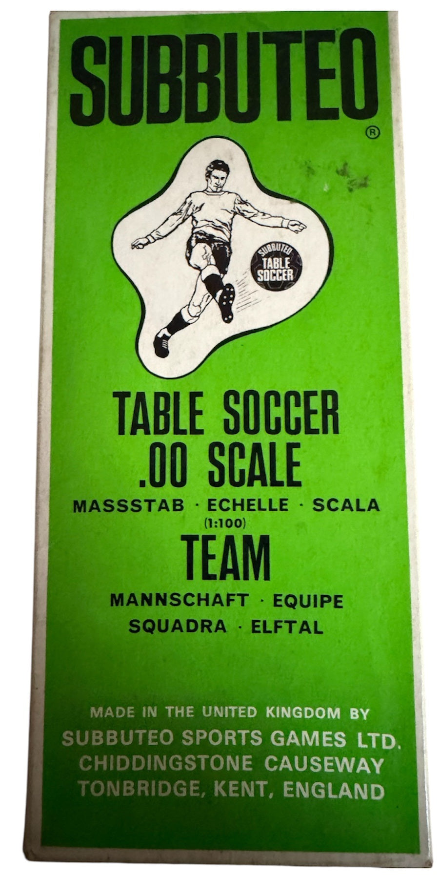 Vintage Rare 1976 Subbuteo Table Soccer Football Game C.100 Heavy Weights Brazil Ref No. 50 Table Soccer .00 Scale Edition Fantastic Condition In The Original Box
