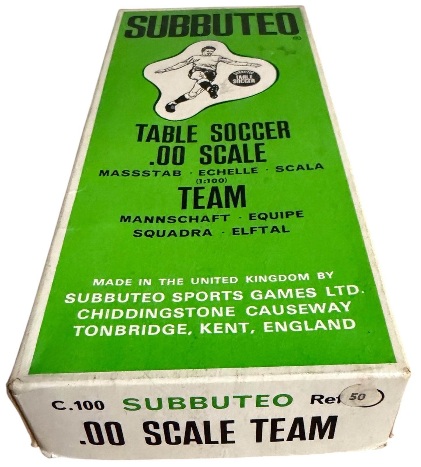 Vintage Rare 1976 Subbuteo Table Soccer Football Game C.100 Heavy Weights Brazil Ref No. 50 Table Soccer .00 Scale Edition Fantastic Condition In The Original Box