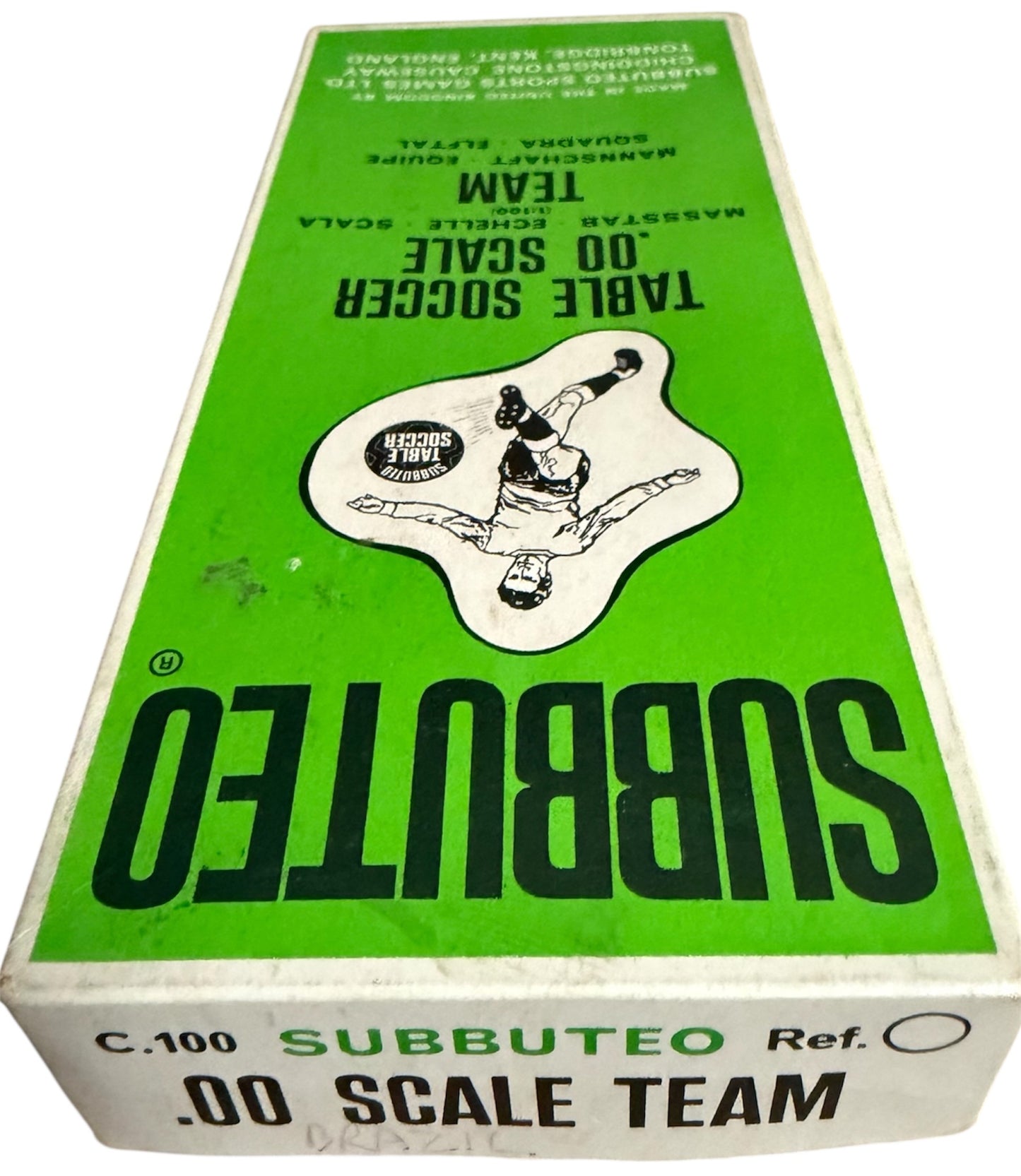 Vintage Rare 1976 Subbuteo Table Soccer Football Game C.100 Heavy Weights Brazil Ref No. 50 Table Soccer .00 Scale Edition Fantastic Condition In The Original Box
