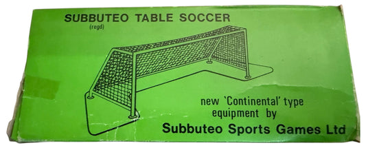 Vintage 1970 Subbuteo Table Soccer - New Continental Type Equipment - 2 New Type Goals - Fantastic Condition - In The Original Box