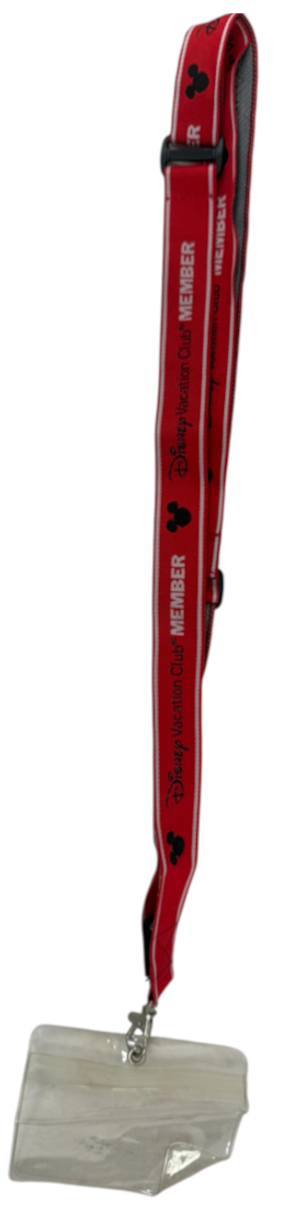Disney Vacation Club Member Red Lanyard With Pocket - New Unused item