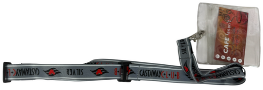 Disney Cruise Line Castaway Club Silver Lanyard With Pocket - New Unused item