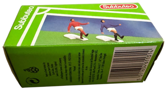 Vintage 1990's Subbuteo Table Soccer Football Game - Set Of Two Corner Kickers Figures Red And Blue Miniature .00 Scale - Ex Shop Stock (Copy)