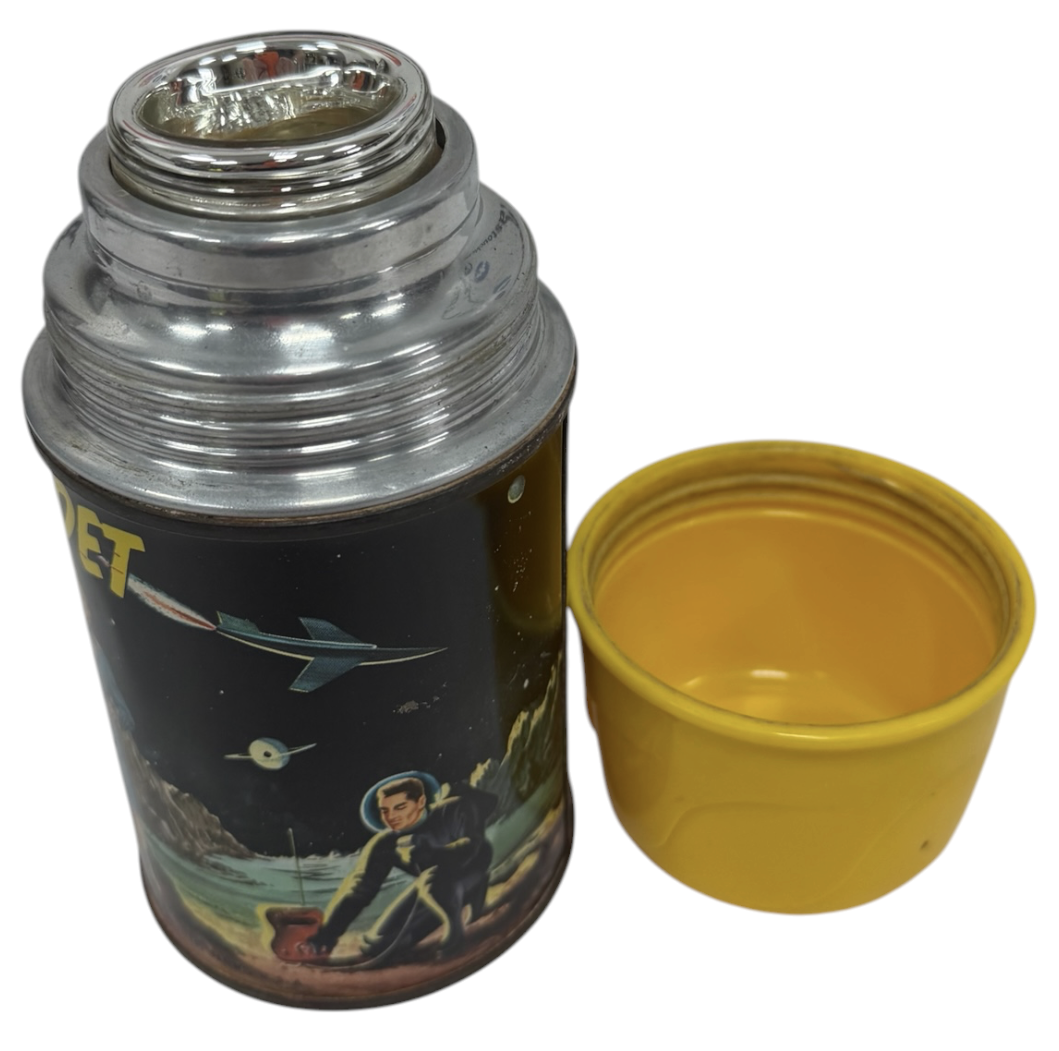 Vintage 1952 Aladdin Tom Corbett Space Cadet Thermos Thermal Bottle Flask - Very Good Condition Very Rare Item