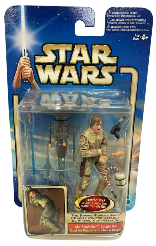 Vintage 2002 Star Wars The Empire Strikes Back Luke Skywalker Bespin Duel Action Figure With Bespin Antenna - Brand New Factory Sealed Shop Stock Room Find