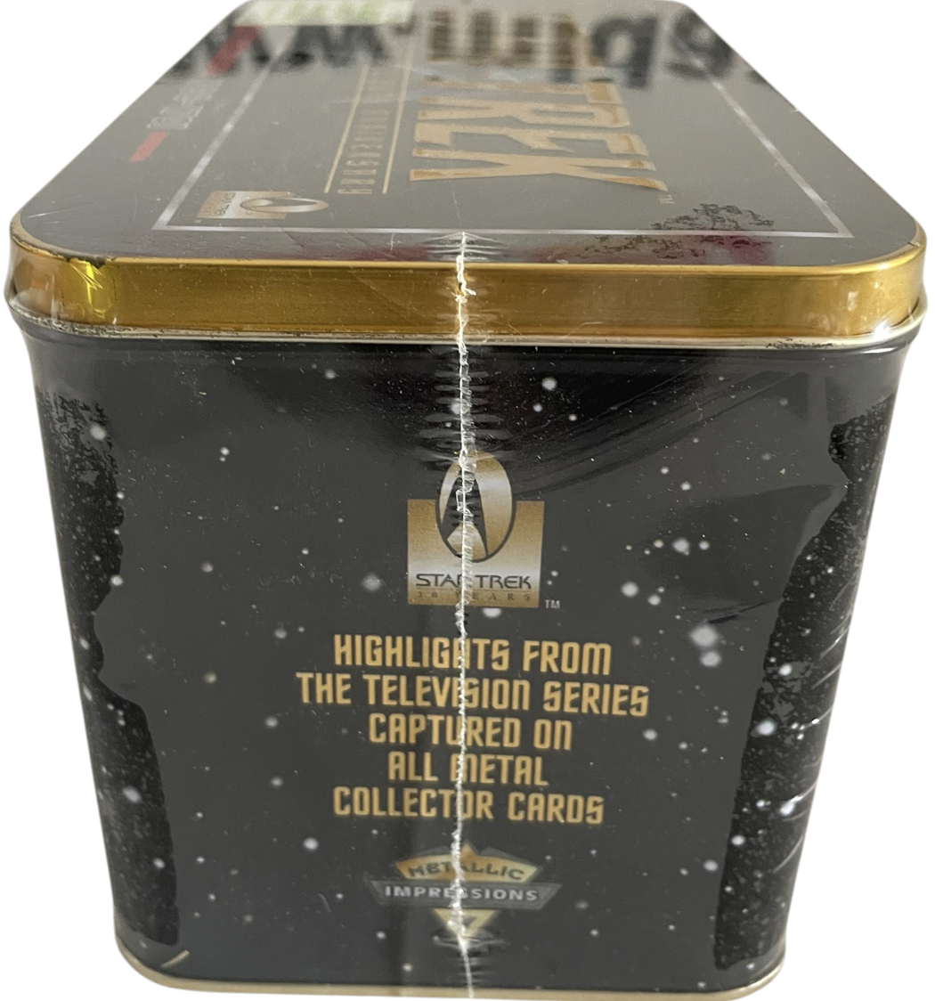 Vintage 1996 First Ltd Edition Star Trek TOS 30th Anniversary 20 All Metal Collector Cards In Tin - Brand New Factory Sealed Shop Stock Room Find