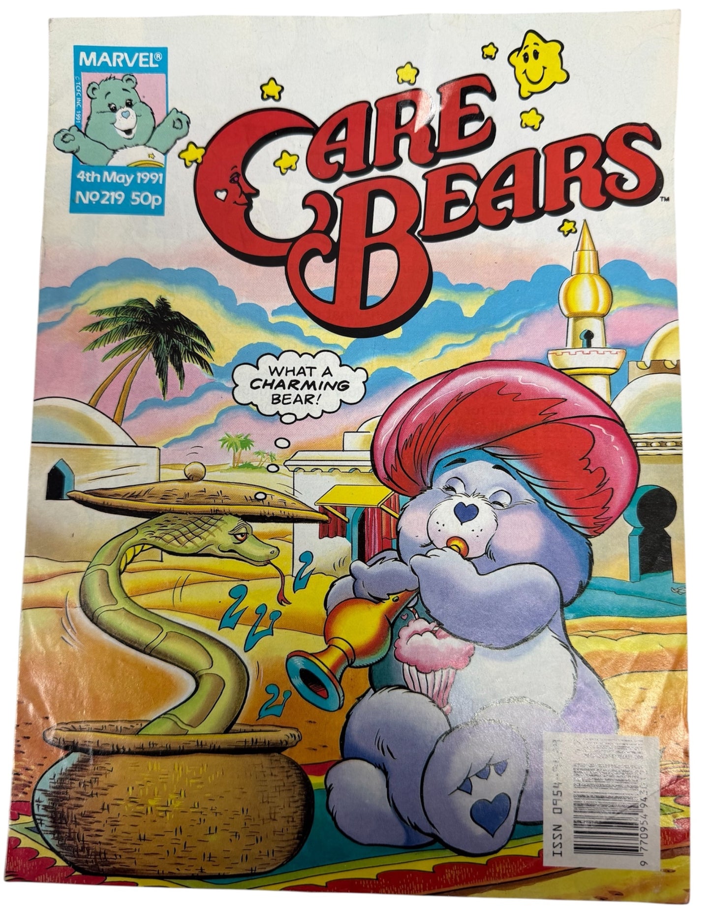 Vintage Marvel UK - May 4th 1991 - Care Bears Comic Issue No. 219 Featuring Share Bear Snake Charming - Ultra Rare Copy In Fantastic Condition (6.0 Grade)