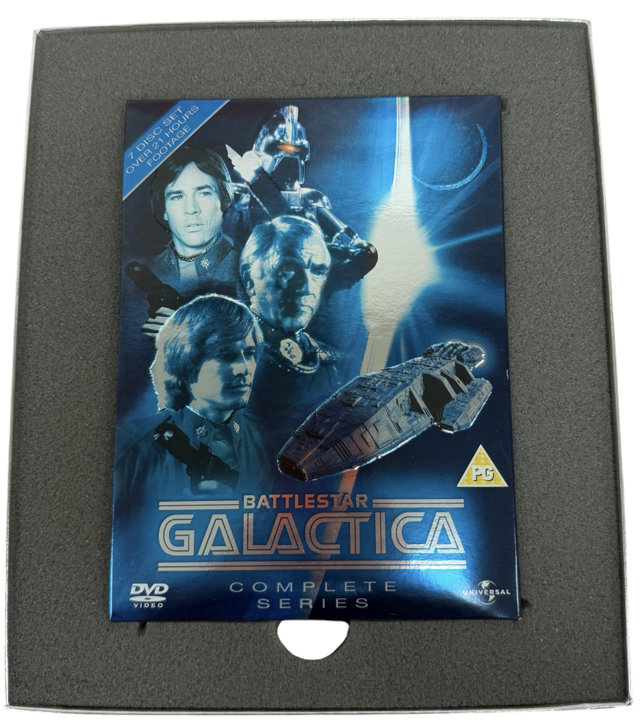 Vintage 2003 Universal - Battlestar Galactica The Complete Series - DVD Box Set In Cylon Warrior Head - Ex Shop Stock