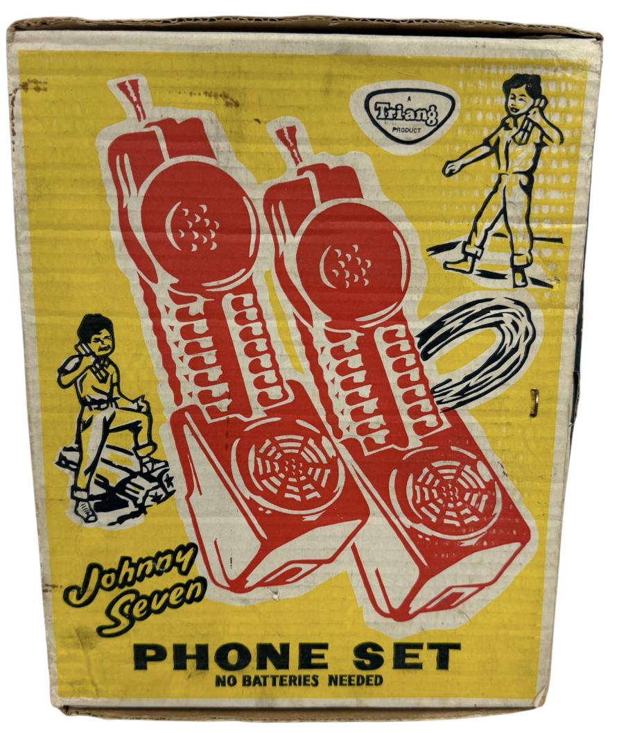 Vintage 1960s Johnny Seven Phone Set By Topper Toys - Boxed Vintage Intercom Set - Fully Working