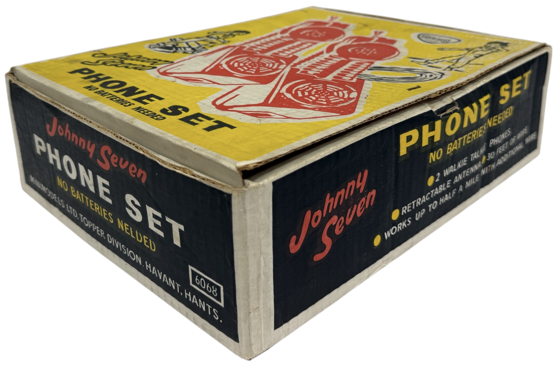 Vintage 1960s Johnny Seven Phone Set By Topper Toys - Boxed Vintage Intercom Set - Fully Working