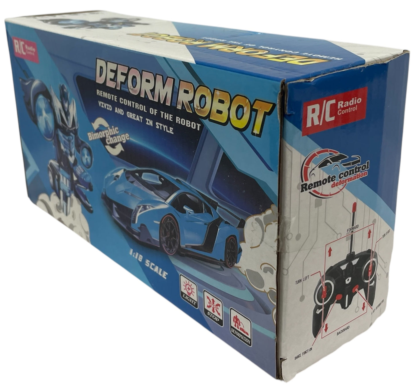 Deform Robot - Transforming Remote Control Car To Robot - Biomorphic Change - Yellow Bumblebee Style Transformer - Brand New Factory Sealed