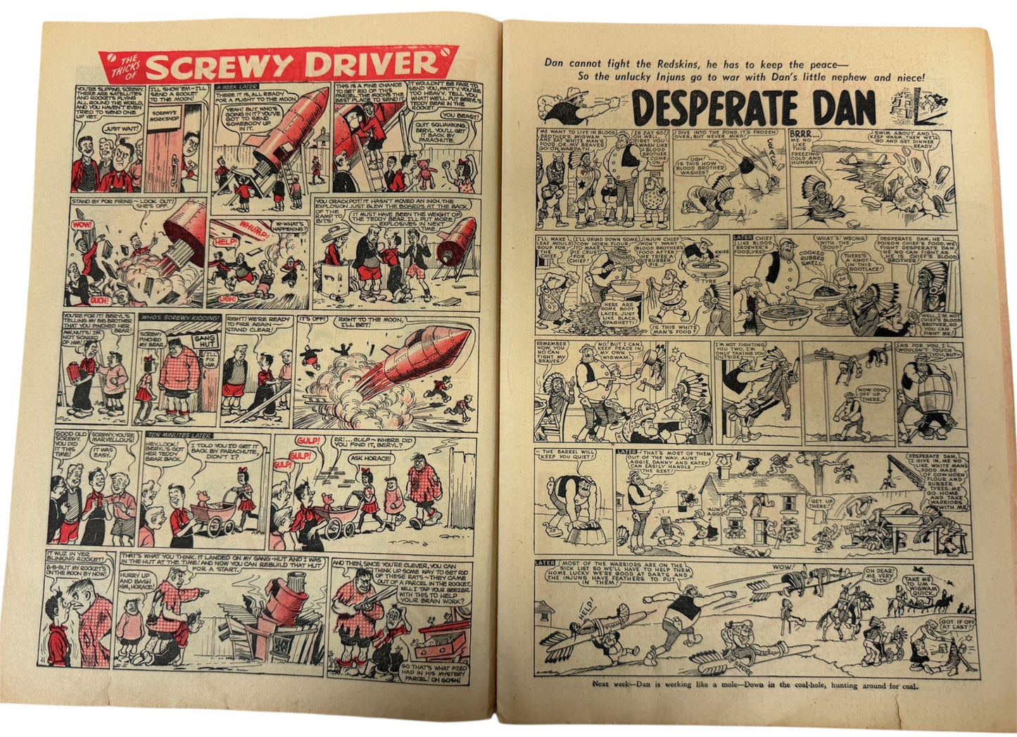 Vintage Rare 1958 The Dandy Weekly Comic No. 843 Boys And Girls Comic 18h January By D C Thomson & Co (5.0 Grade)