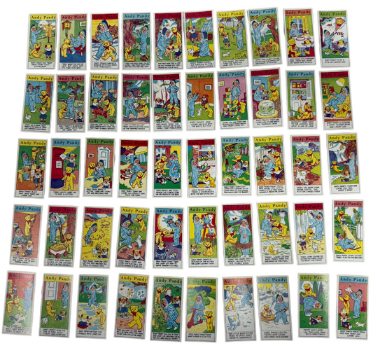 Vintage 1960 Primrose Confectionery Full Set Of 50 Andy Pandy Sweet Cigarette Cards - Fantastic Condition