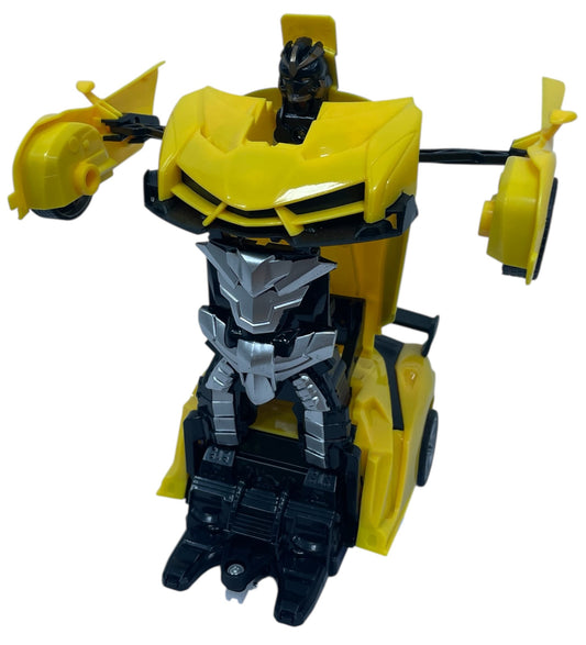 Deform Robot - Transforming Remote Control Car To Robot - Biomorphic Change - Yellow Bumblebee Style Transformer - Brand New Factory Sealed