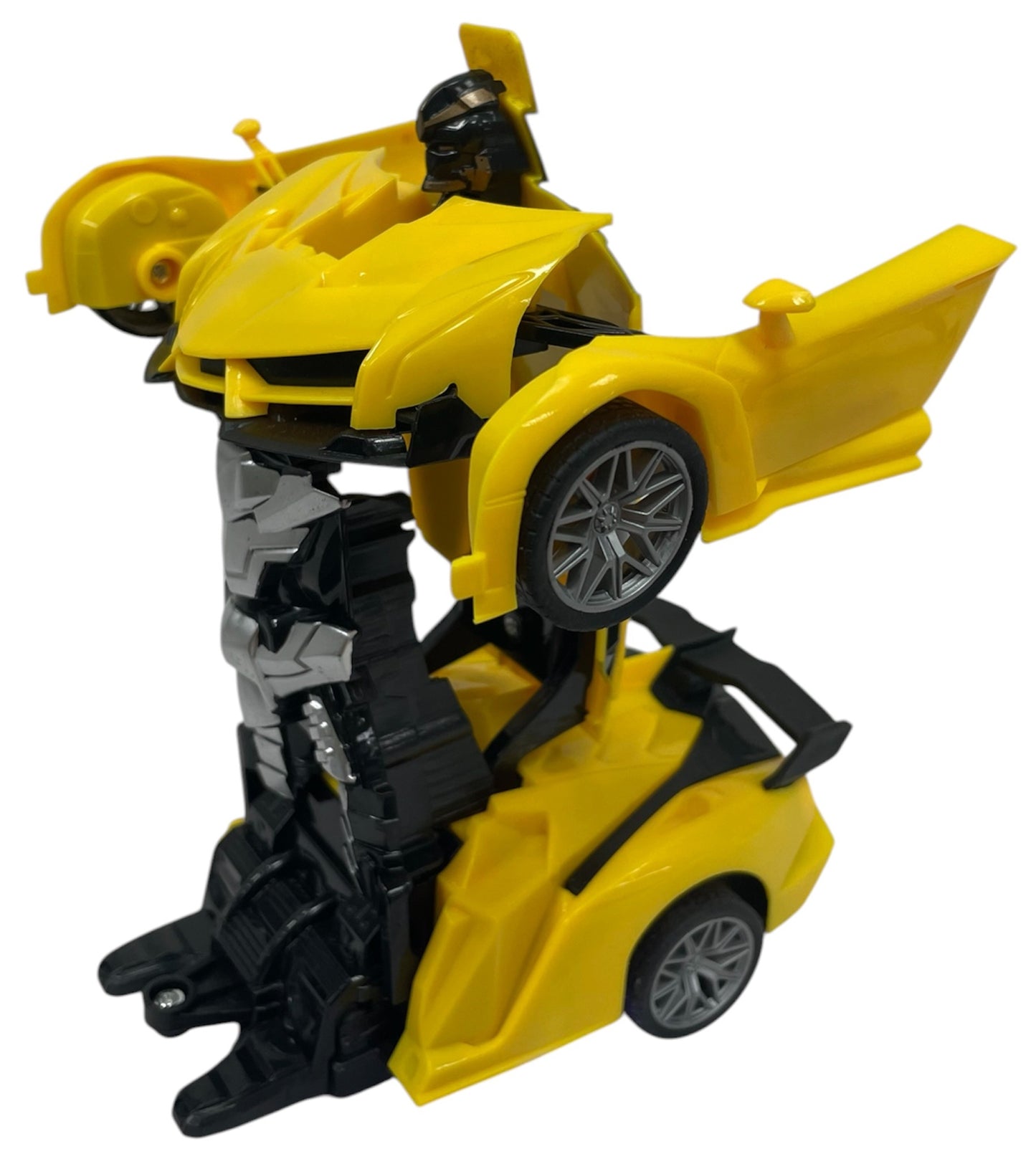 Deform Robot - Transforming Remote Control Car To Robot - Biomorphic Change - Yellow Bumblebee Style Transformer - Brand New Factory Sealed