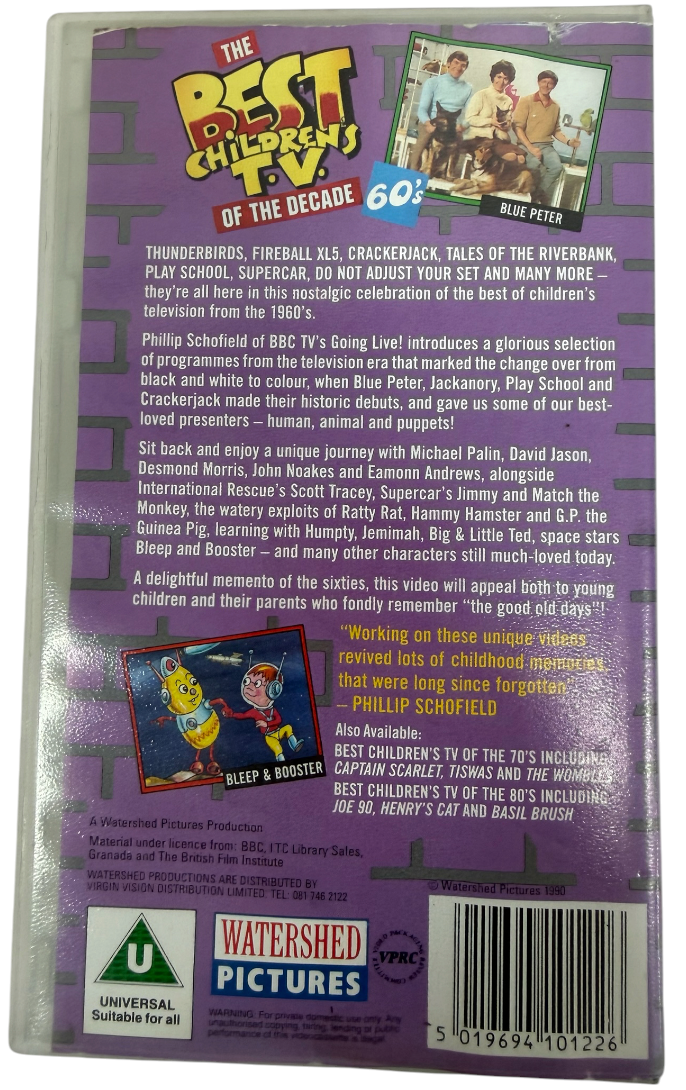 Vintage 1990 - The Best Children's TV Of The Decade 60's VHS Video Cassette UK PAL Format - Ex Shop Stock
