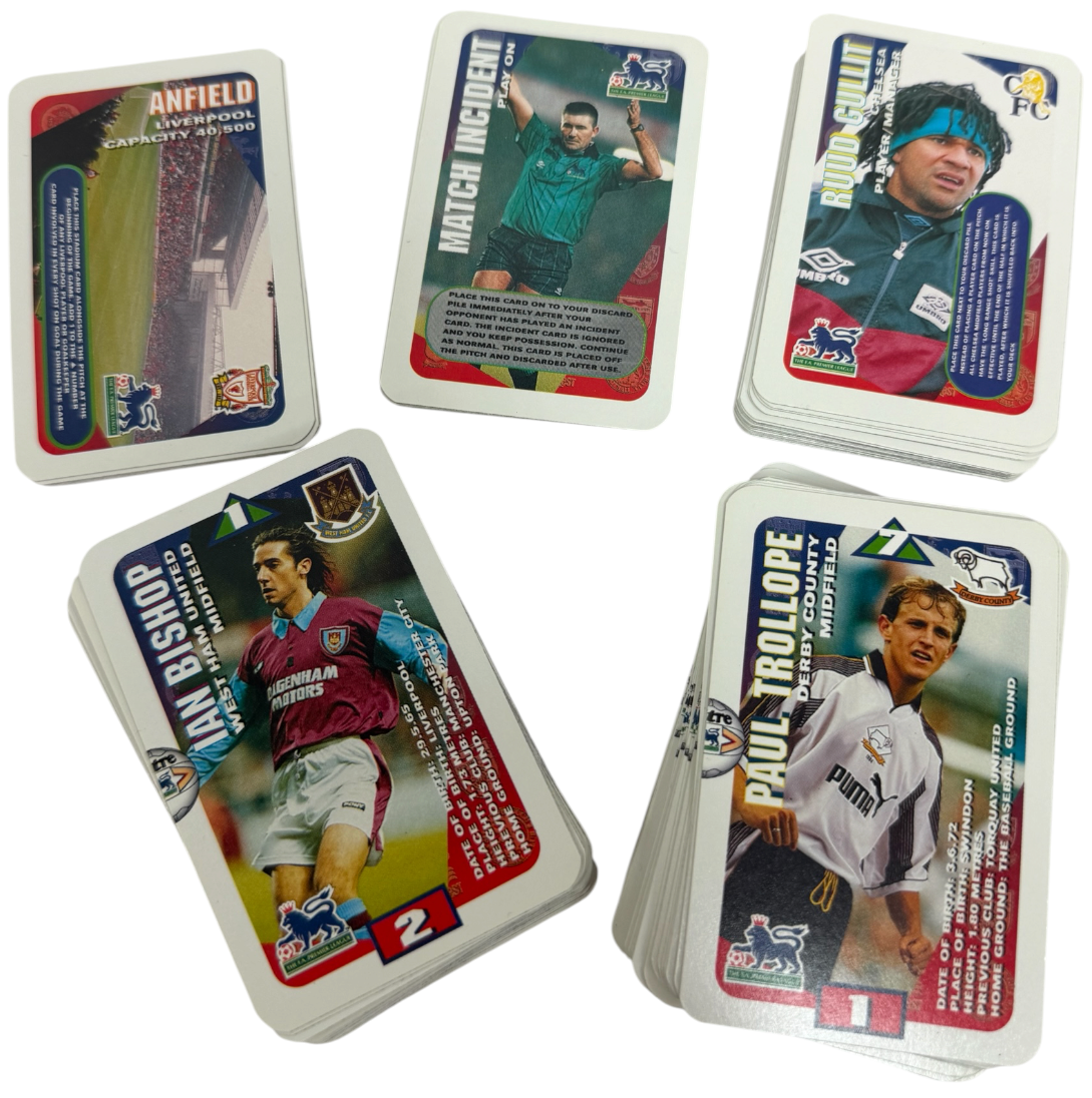 Vintage 1996 Subbuteo Squads Premier League Pro Edition Card Game - Complete & Boxed - Ex Shop Display Set