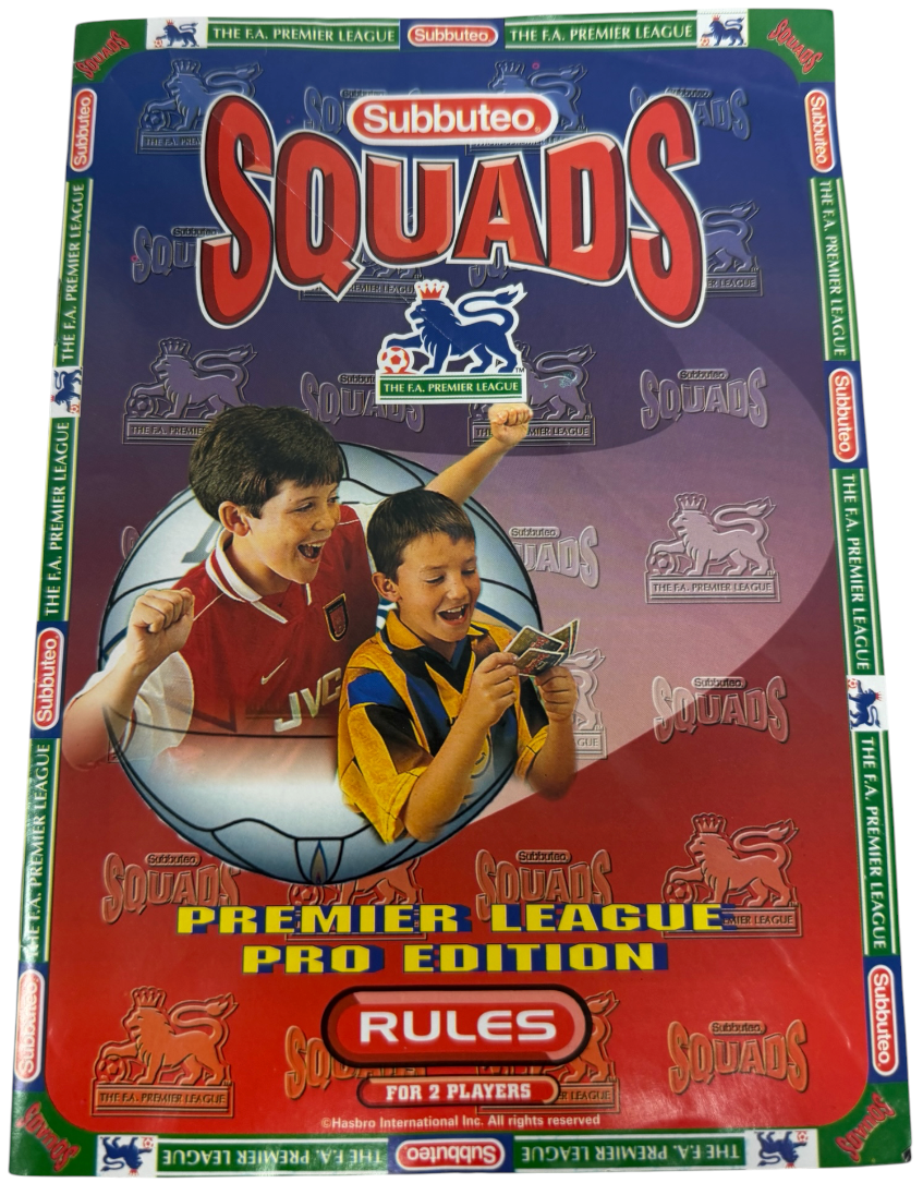 Vintage 1996 Subbuteo Squads Premier League Pro Edition Card Game - Complete & Boxed - Ex Shop Display Set
