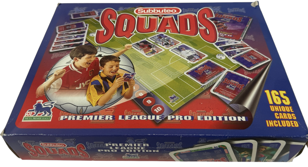 Vintage 1996 Subbuteo Squads Premier League Pro Edition Card Game - Complete & Boxed - Ex Shop Display Set