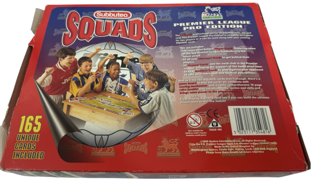 Vintage 1996 Subbuteo Squads Premier League Pro Edition Card Game - Complete & Boxed - Ex Shop Display Set