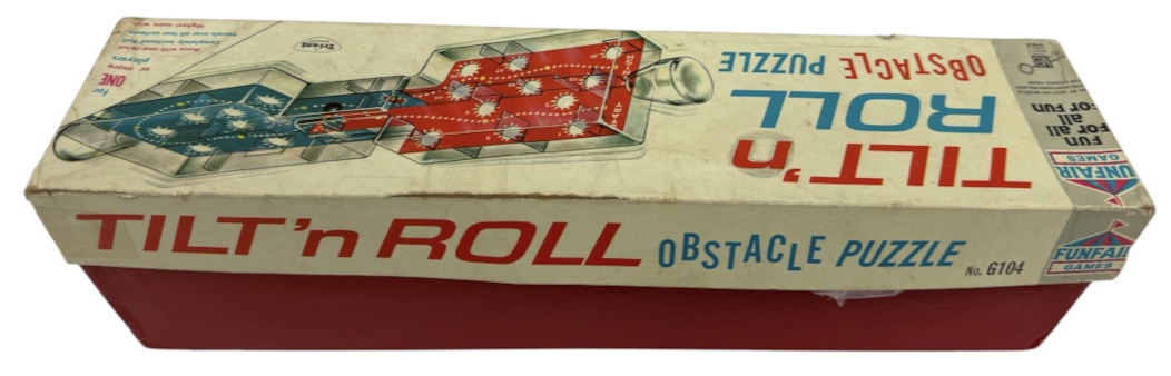 Vintage 1964 Milton Bradley (Tri-ang) Tilt 'n Roll Obstacle Puzzle Model No. G104 - In The Original Box