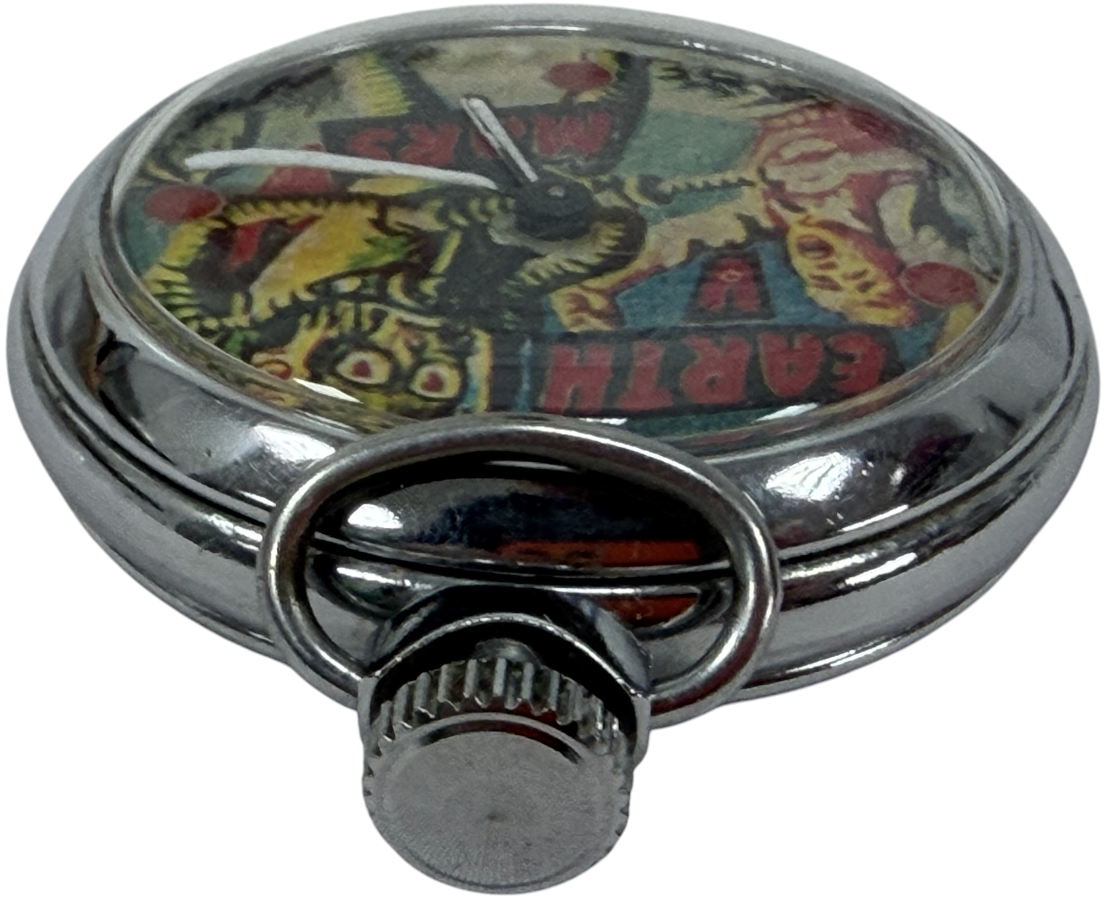 Vintage Smiths Earth V Mars Novelty Pocket Watch - In Working Condition - Ultra Rare.