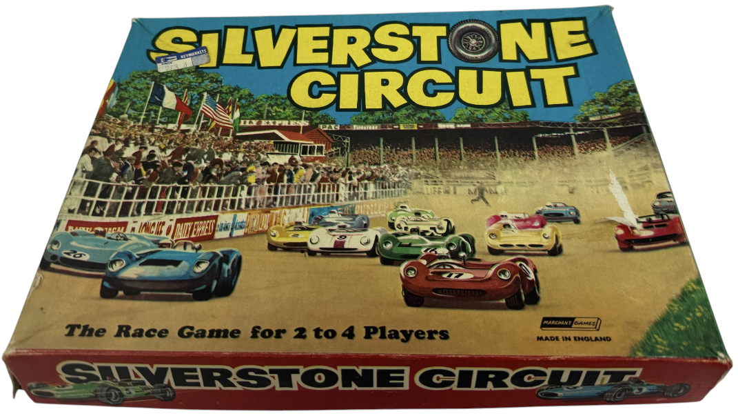 Vintage 1960 Rare Marchant Games Silverstone Circuit Race Board Game - Fantastic Condition 100% Complete & Boxed