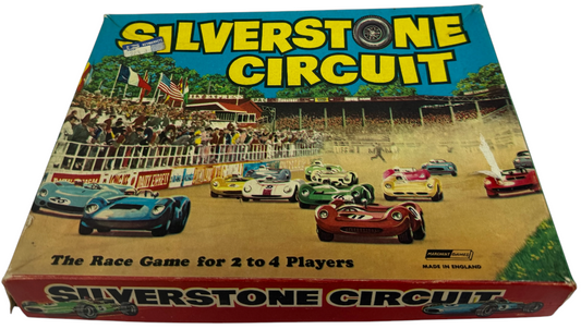 Vintage 1960 Rare Marchant Games Silverstone Circuit Race Board Game - Fantastic Condition 100% Complete & Boxed