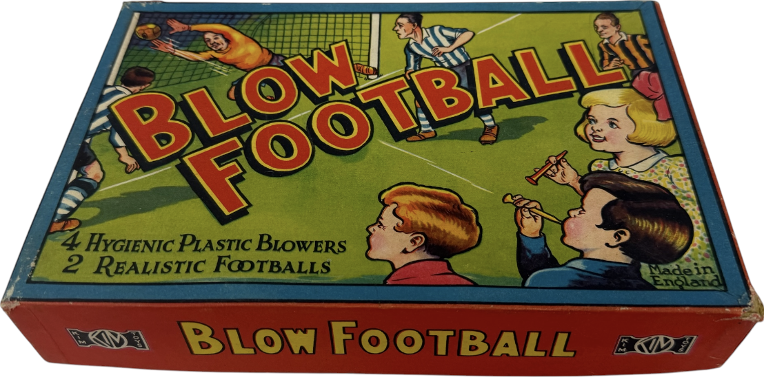 Vintage 1950's Kim Toys Blow Football Game - Made In England - 100% Complete & Boxed Rare Collectible