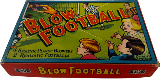 Vintage 1950's Kim Toys Blow Football Game - Made In England - 100% Complete & Boxed Rare Collectible