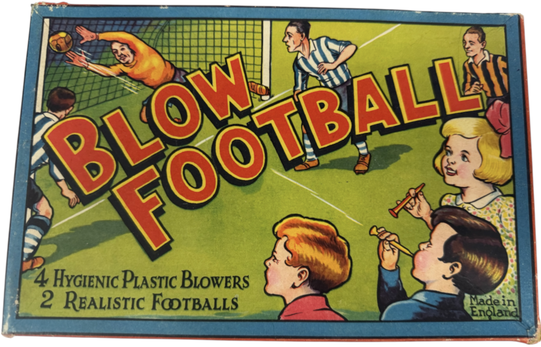 Vintage 1950's Kim Toys Blow Football Game - Made In England - 100% Complete & Boxed Rare Collectible