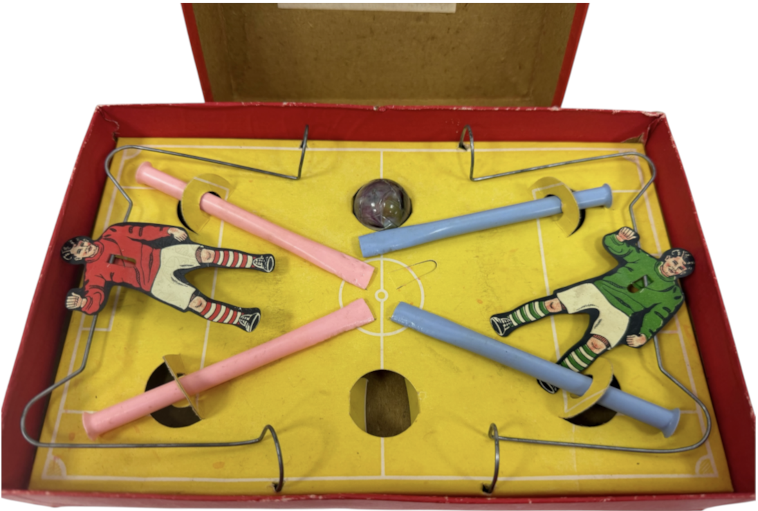 Vintage 1950's Kim Toys Blow Football Game - Made In England - 100% Complete & Boxed Rare Collectible