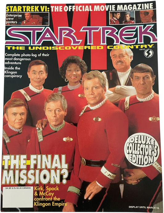 Vintage 1991 Starlogs Star Trek VI The Undiscovered Country Official Movie Magazine Deluxe Collectors Edition - Unsold Ex Shop Stock